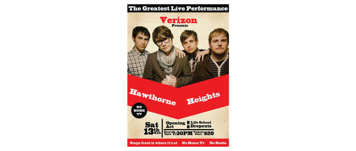 Hawthorne Heights Concert Poster