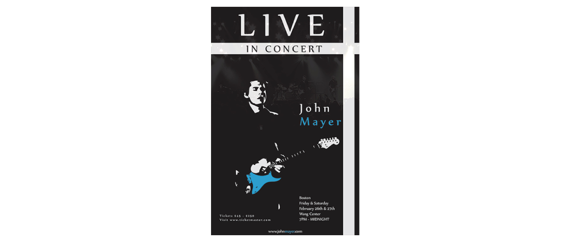 John Mayer Concert Poster