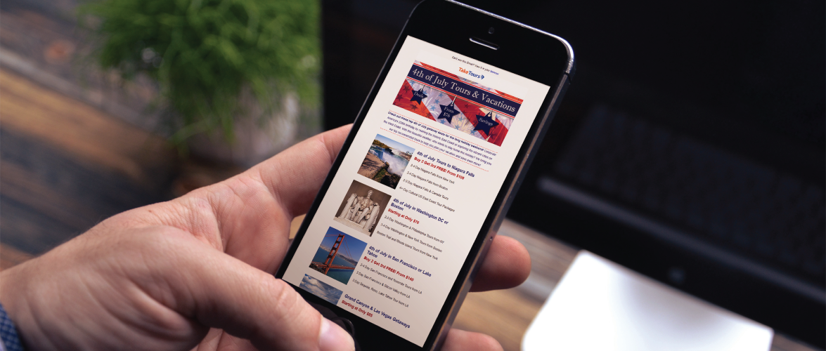 TakeTours 4th of July Email Campaign